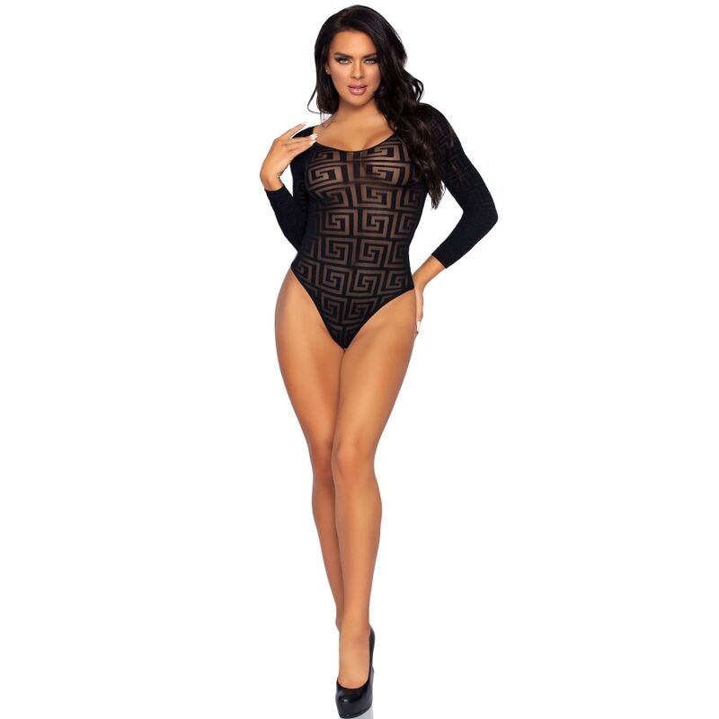 Mosaik-Bodysuit mit Druckknöpfen, Einheitsgröße