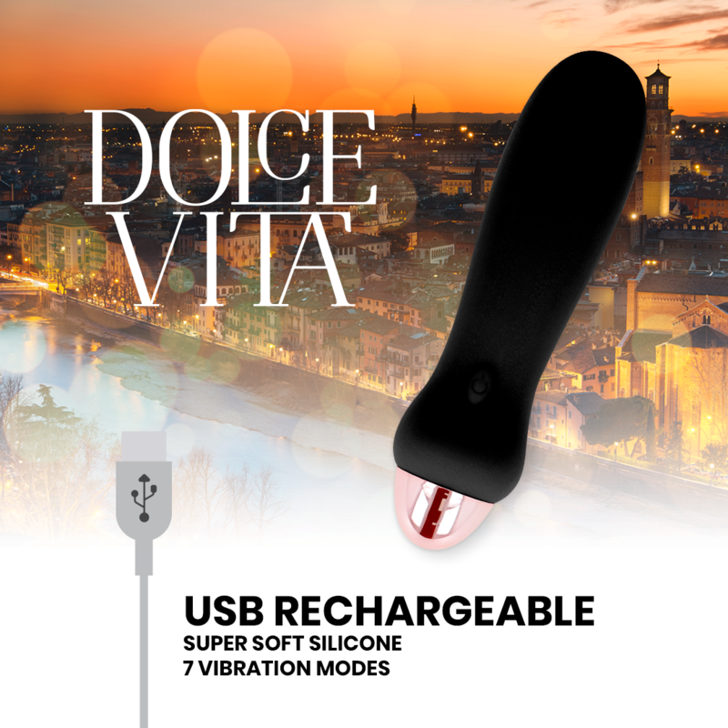 Wiederaufladbarer Vibrator fünf schwarz 7 Geschwindigkeiten