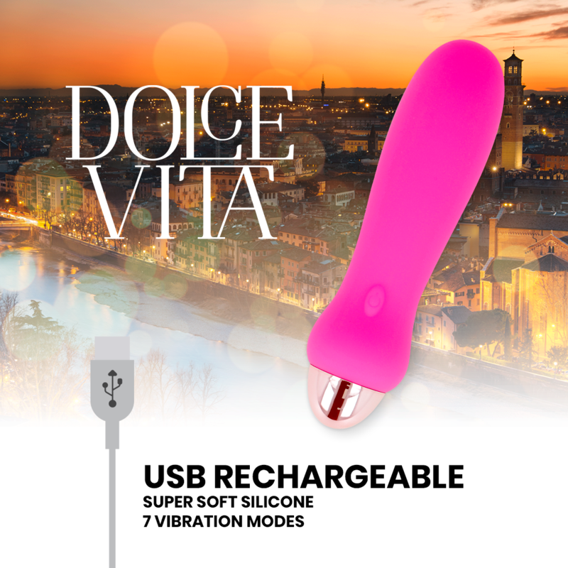 Wiederaufladbarer Vibrator fünf rosa 7 Geschwindigkeiten