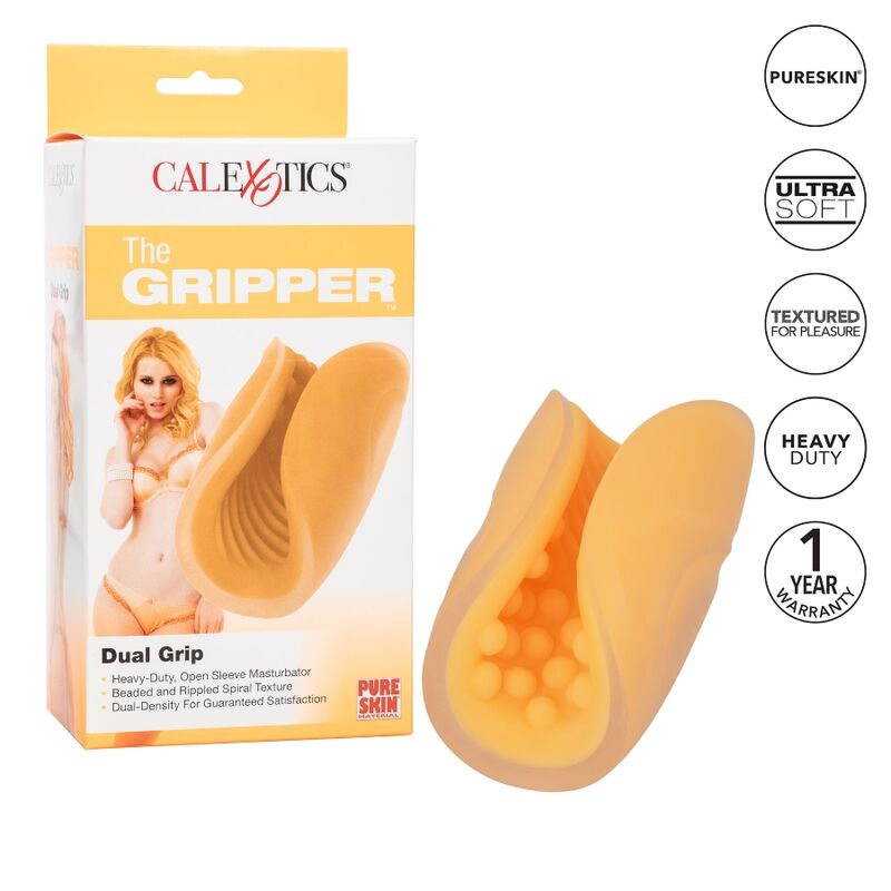 Masturbator mit orangefarbenem Perlengriff