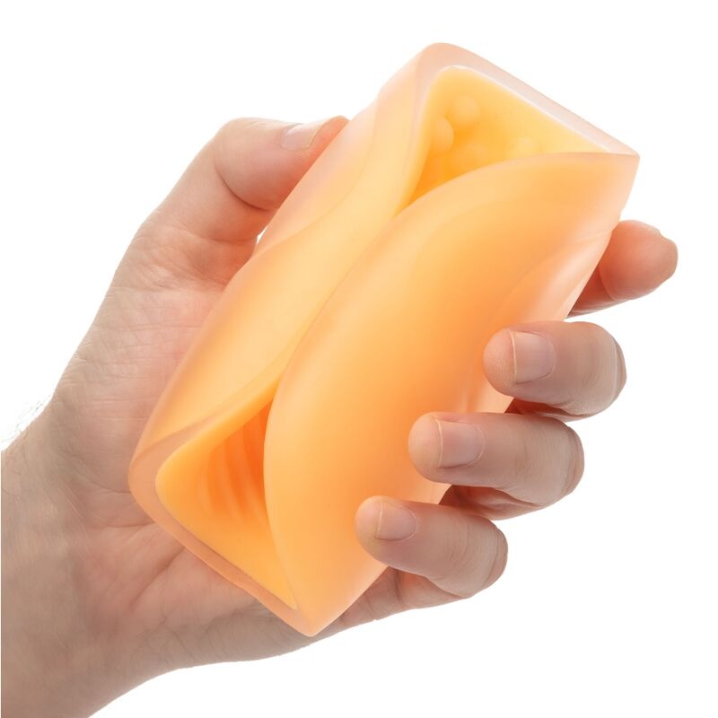 Masturbator mit orangefarbenem Perlengriff