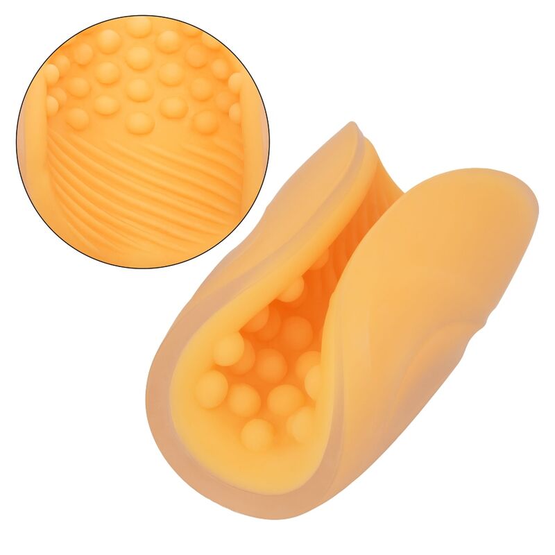 Masturbator mit orangefarbenem Perlengriff