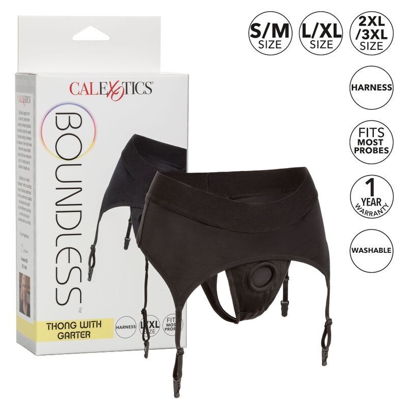 Boundless String mit Strumpfband s/m