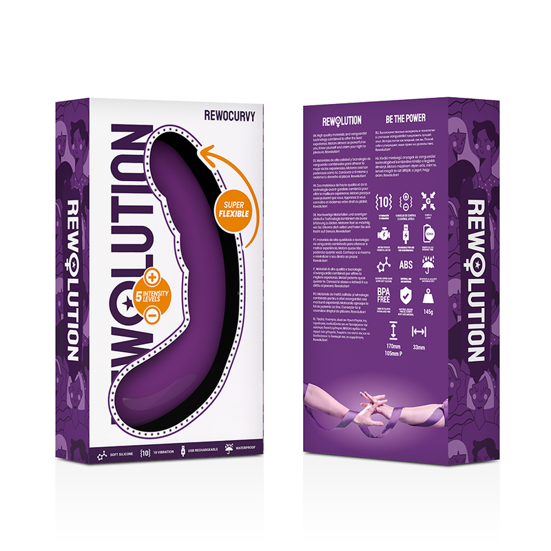 Wiederaufladbarer flexibler Vibrator Rewocurvy