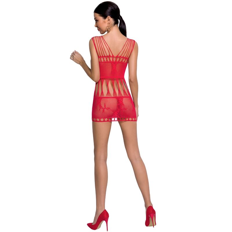 Damen bs090 roter Bodystocking Einheitsgröße