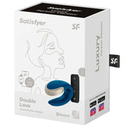 Double Love Luxus Partnervibrator Blau