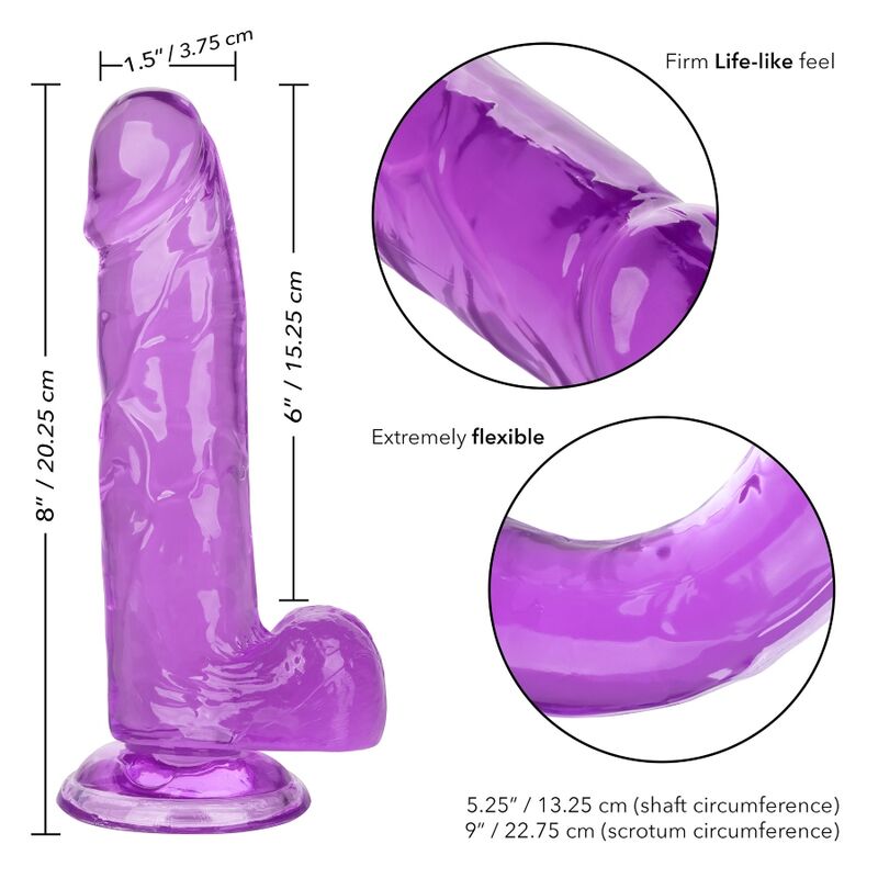 Lila Dildo in Queen-Size 15,3 cm