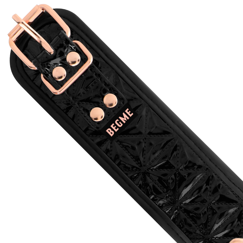 Schwarzes Premium-Halsband aus veganem Leder