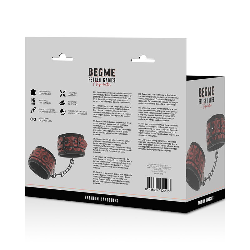 Premium Handschellen Red Edition mit Neoprenfutter