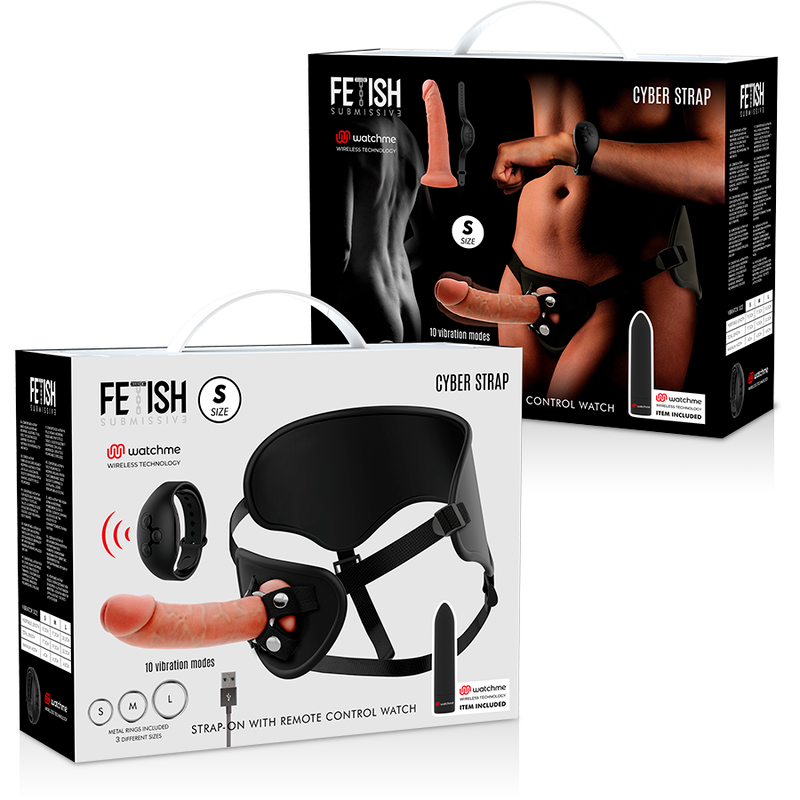 Harness mit Dildo und Fernbedienung Bullet-Technologie watchme s