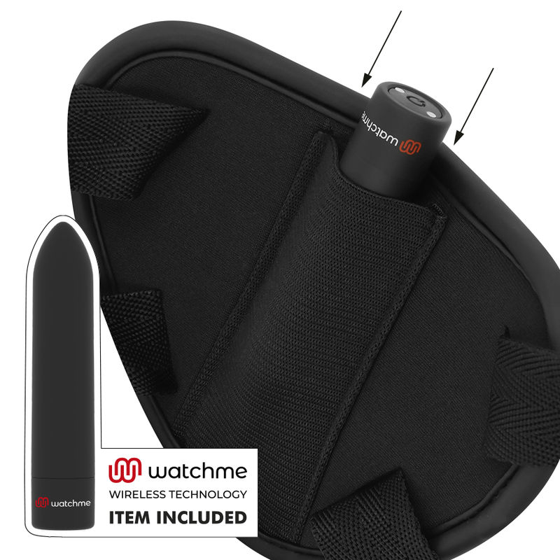 Harness mit Dildo und Fernbedienung Bullet-Technologie watchme s