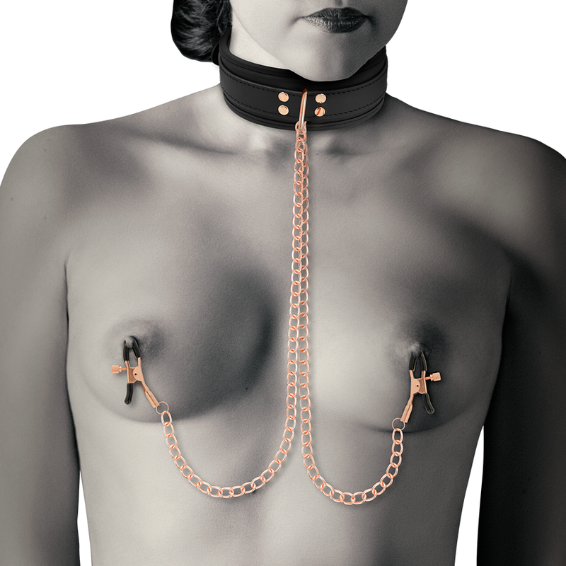 Halskette mit ausgefallener Clip-Spitze und Neopren-Innenfutter
