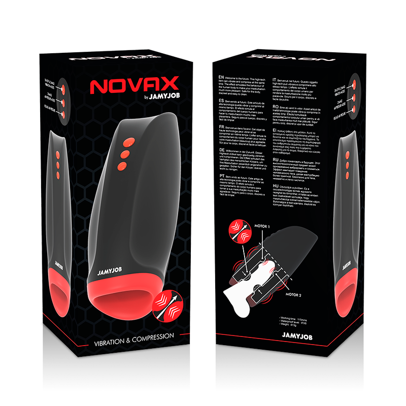 Novax Masturbator mit Vibration und Kompression