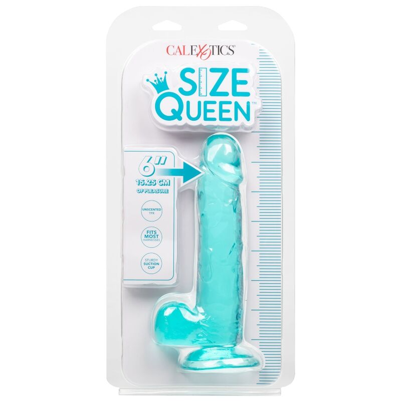Queen-Size-Dildo blau 15,3 cm
