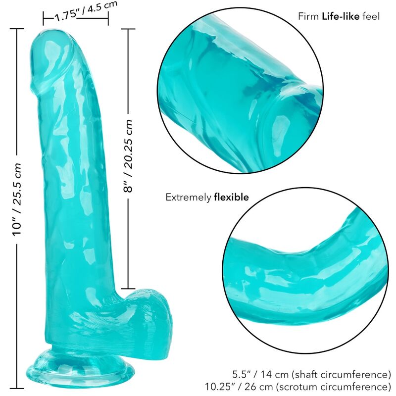 Queen-Size-Dildo blau 20,3 cm