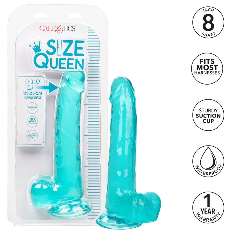 Queen-Size-Dildo blau 20,3 cm