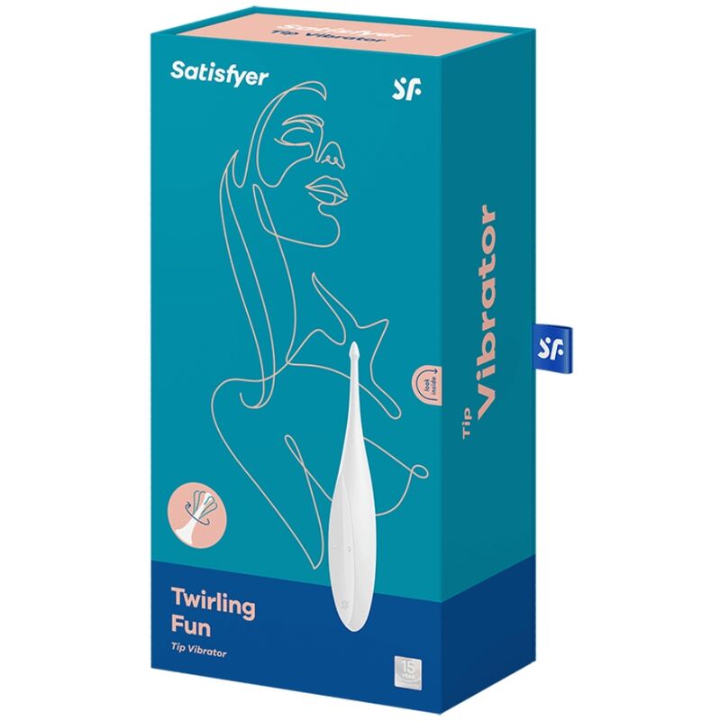 Weißer Fun Tip Twirling Vibrator