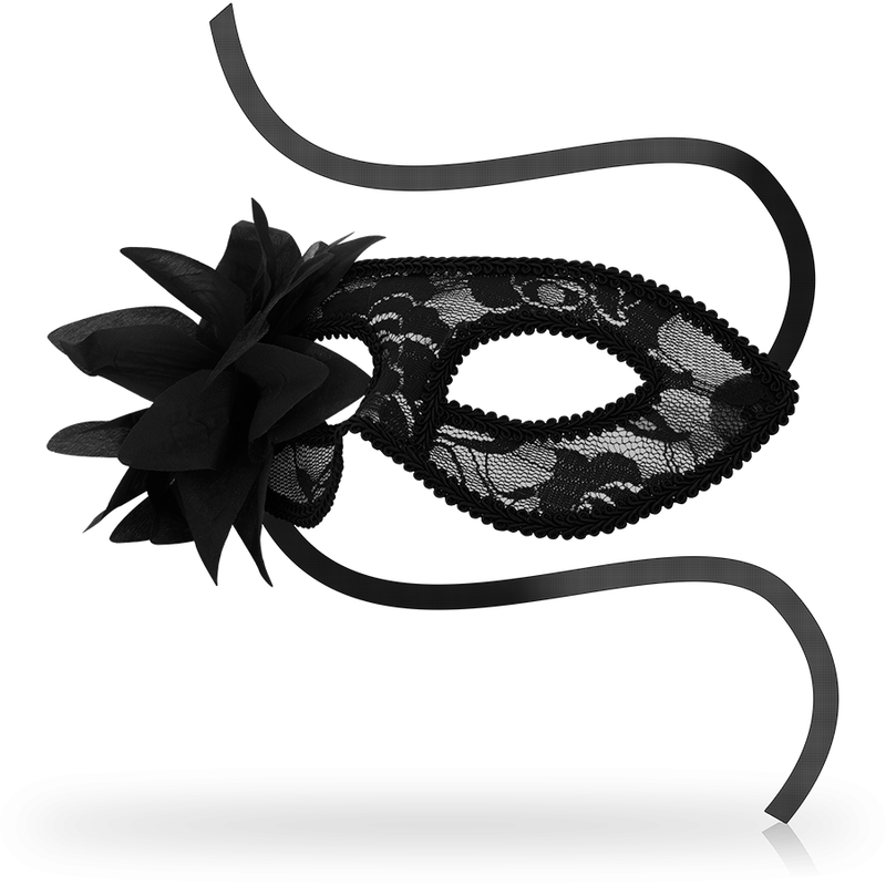 Schwarze Spitzen- und Blumenmasken