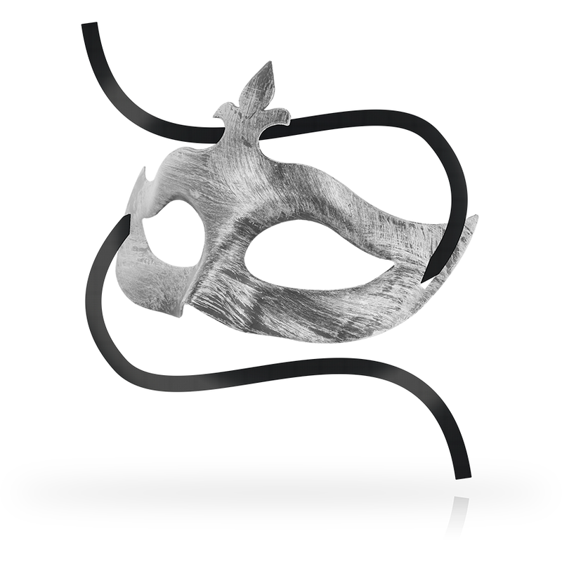 Silberne Fleur-de-Lis-Maske