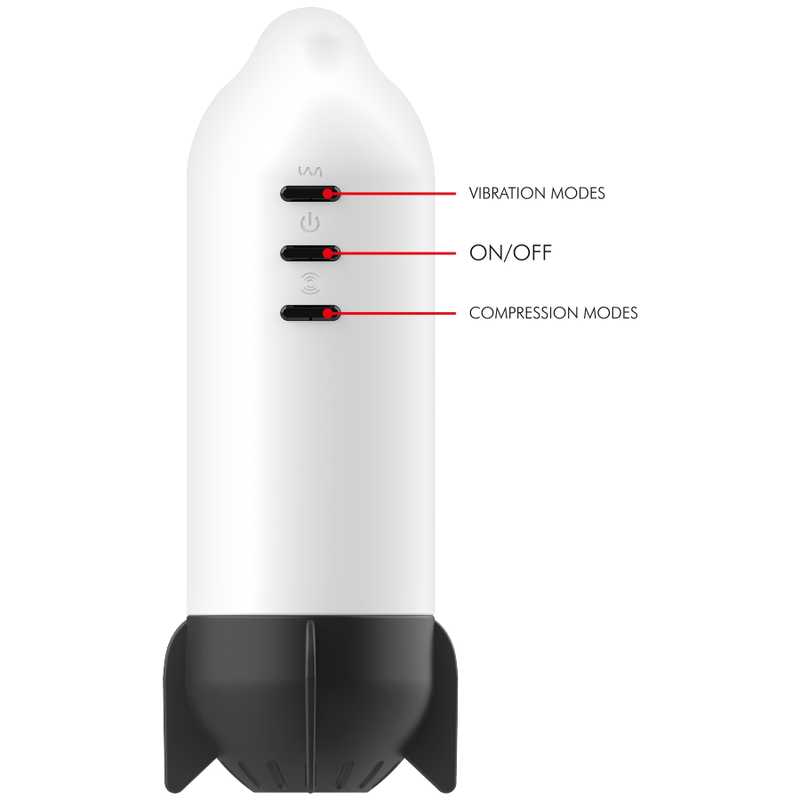 Raketen-Masturbator mit sanfter Kompressions- und Vibrationstechnologie