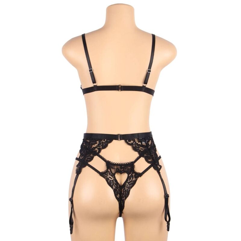 Dreiteilige Dessous + Liga + Tanga L/XL