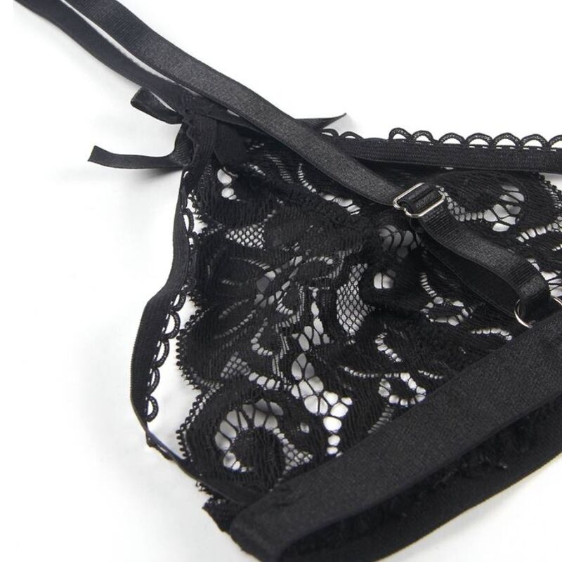 Dreiteilige Dessous + Liga + Tanga L/XL
