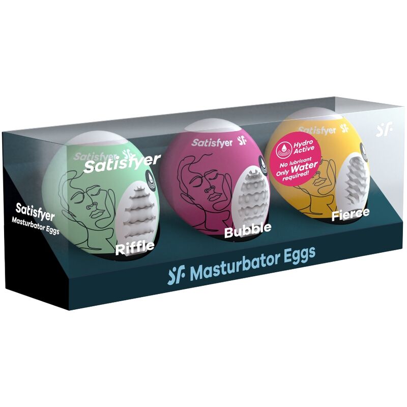 3 Masturbator-Eier Riffle, Bubble &amp; Fierce