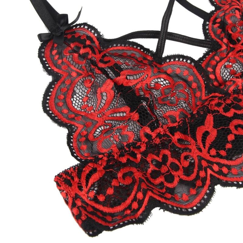 Zweiteiliges Spitzentop- und Höschenset s/m