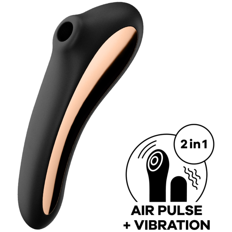 Dual Kiss Air Pulse Vibrator Schwarz