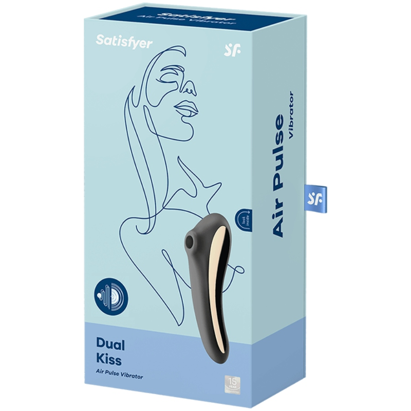 Dual Kiss Air Pulse Vibrator Schwarz