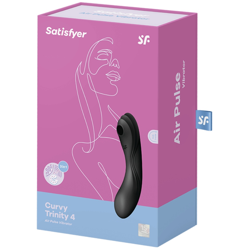 Curvy Trinity 4 Schwarzer Stimulator und Vibrator