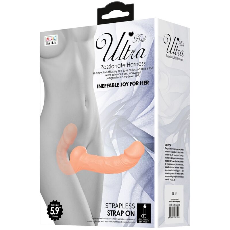 Ultra Passionate Dildo mit Harness ohne Unterstützung