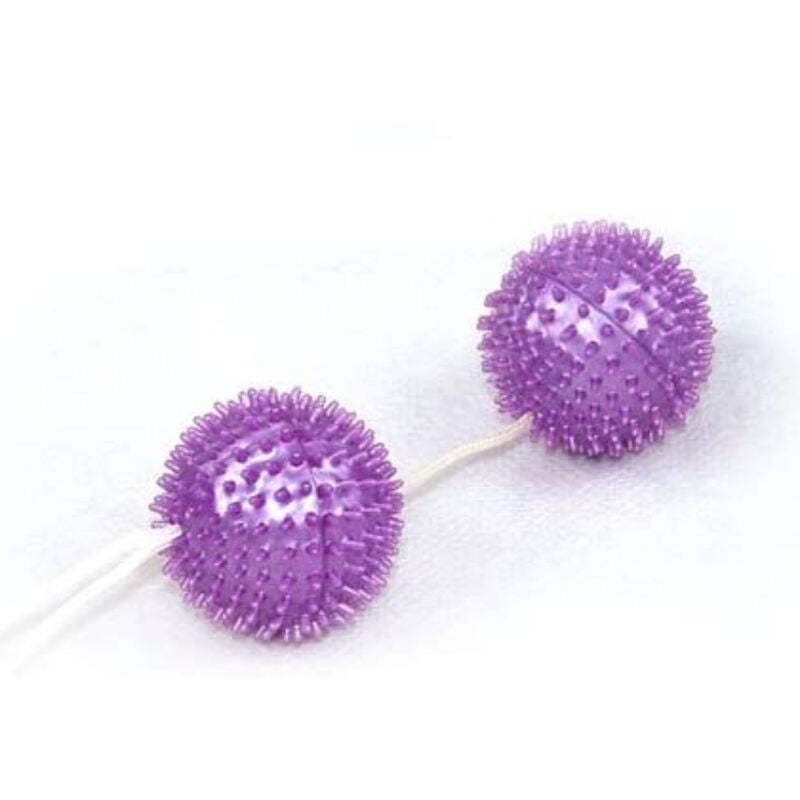 Tiefviolette, strukturierte Lustkugeln 3,60 cm