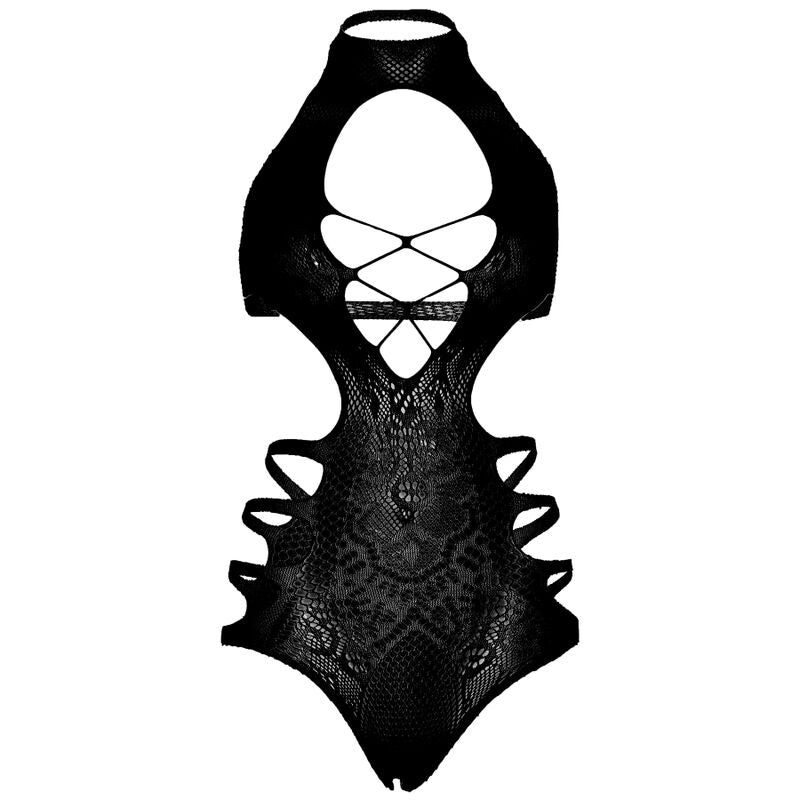 Bodysuit mit Cutout-Trägern in Einheitsgröße – Schwarz