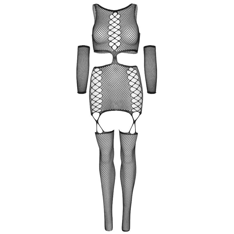 Strumpfbandkleid mit Handschuhen Einheitsgröße