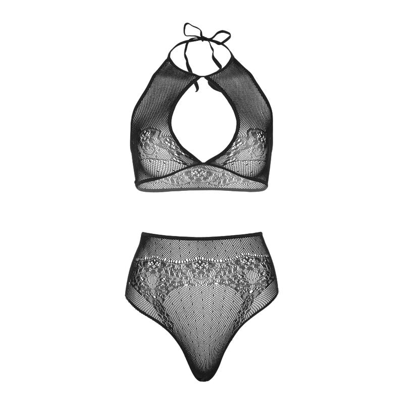 Zweiteiliges Set Neckholder-Crop-Top &amp; String-Höschen Einheitsgröße