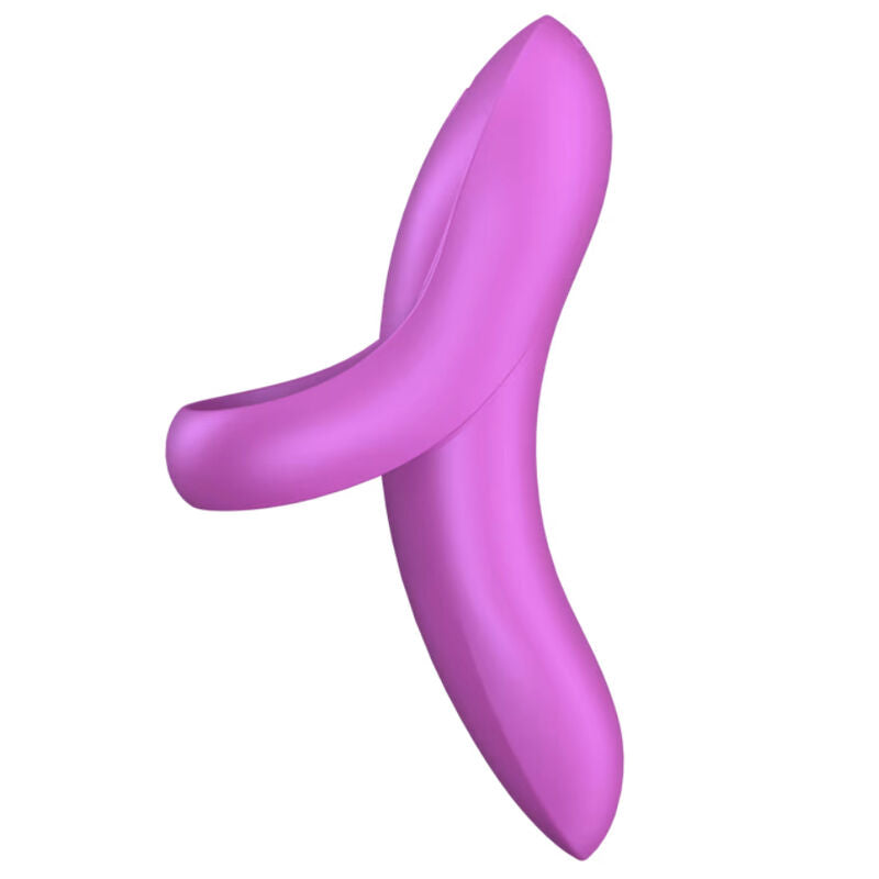 Mutiger Liebhaber mit weißem Vibrator