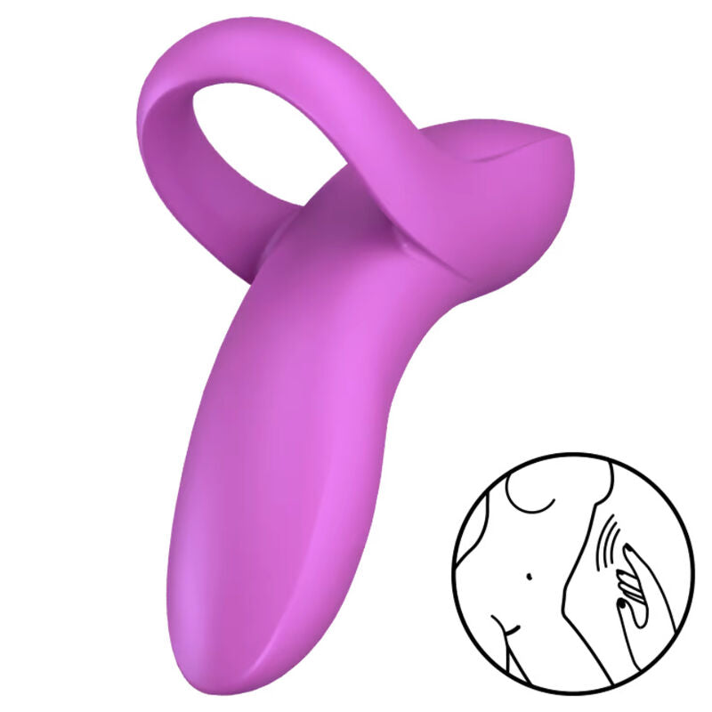 Mutiger Liebhaber mit weißem Vibrator