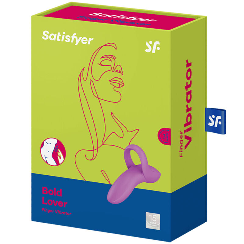 Mutiger Liebhaber mit weißem Vibrator