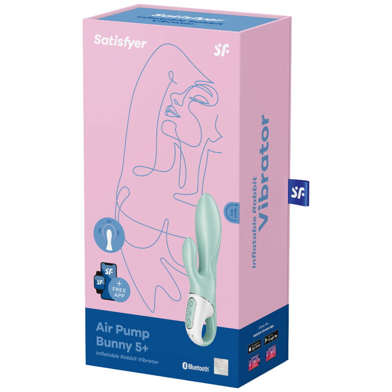 Luftpumpe Bunny 5+ Anwendung aufblasbarer Rabbit Vibrator grün