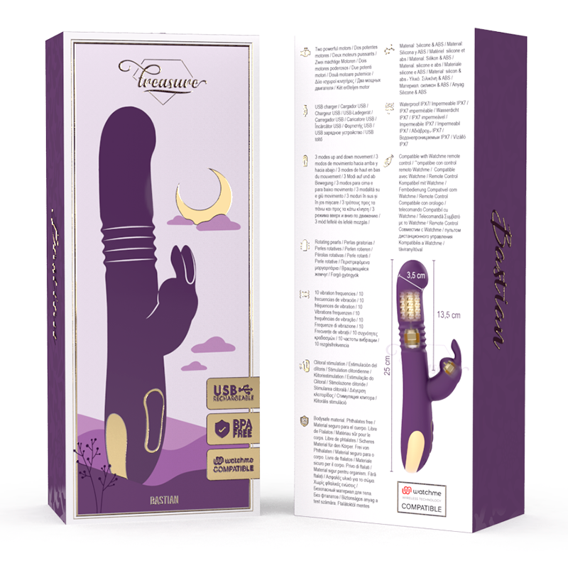 Bastian Rabbit Up &amp; Down, Rotator und Vibrator, kompatibel mit der Watchme-Funktechnologie