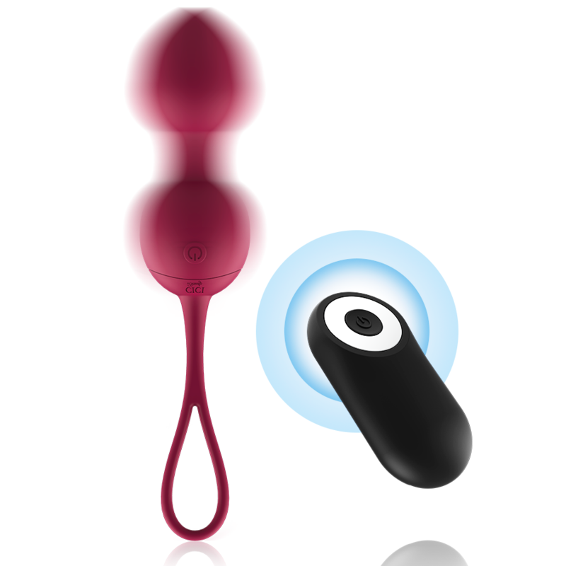 Premium-Silikon, 3 vibrierende Kegel-Perlen, Fernbedienung