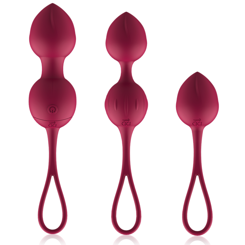 Premium-Silikon, 3 vibrierende Kegel-Perlen, Fernbedienung