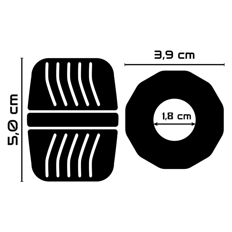 Super flexibler und widerstandsfähiger Penisring 5 cm pr11 schwarz
