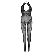 Nahtloser Netz-Bodystocking Einheitsgröße - Schwarz