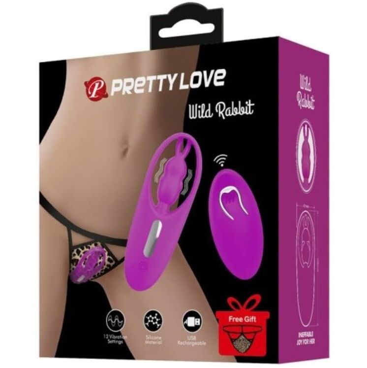 Wild Rabbit Panty Stimulator mit Fernbedienung Lila