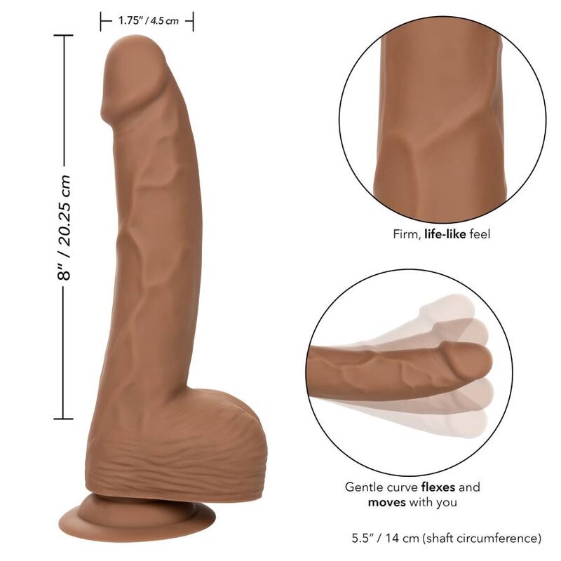 20,32 cm braune Silikonnägel