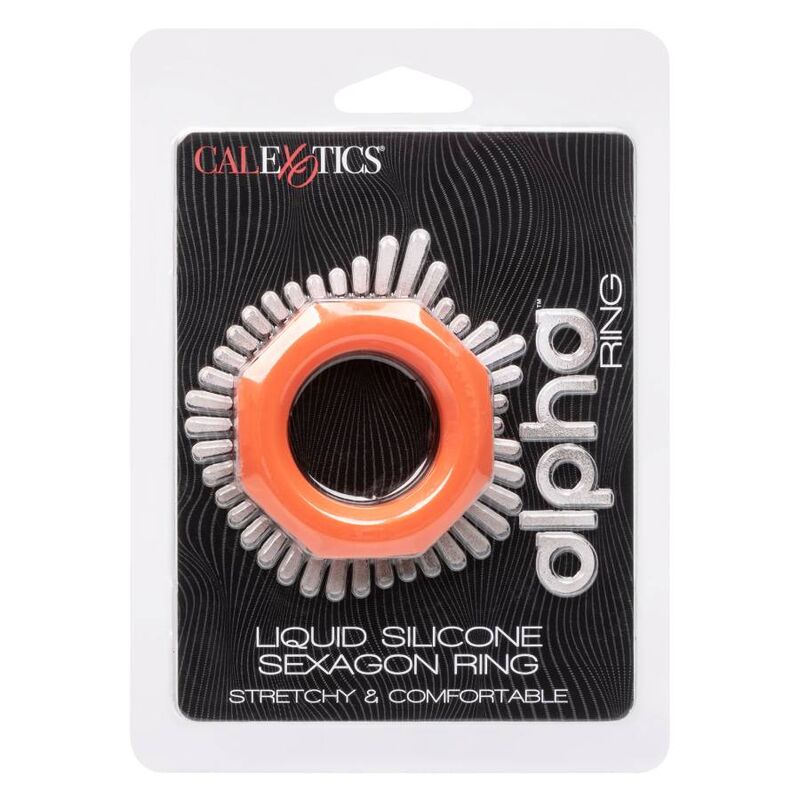 Oranger Alpha-Sexagon-Ring