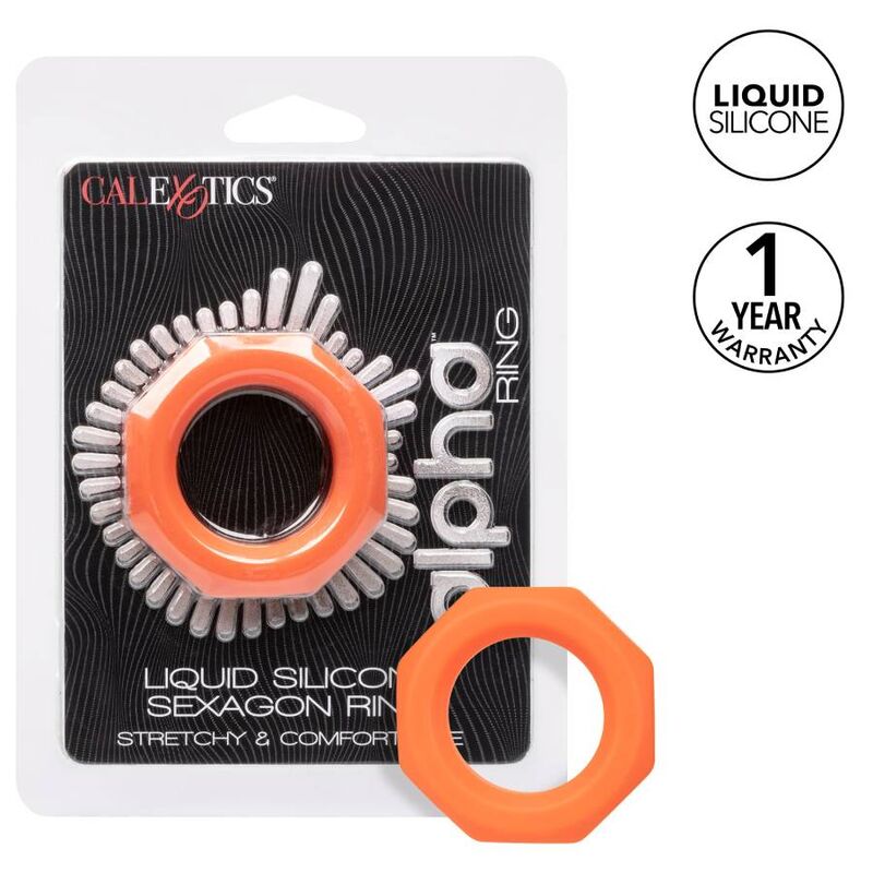 Oranger Alpha-Sexagon-Ring