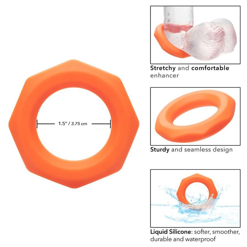 Oranger Alpha-Sexagon-Ring